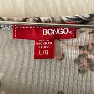BONGO | Tops | Bongo Sheer Floral Gray Top | Poshmark